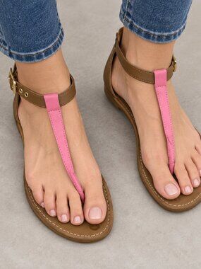 Brown and pink sandals